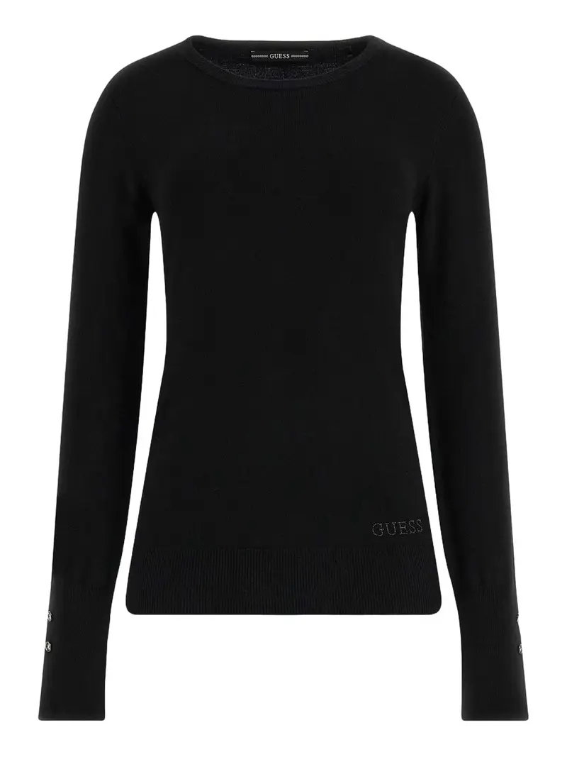 maglia guess elinor da donna - nero