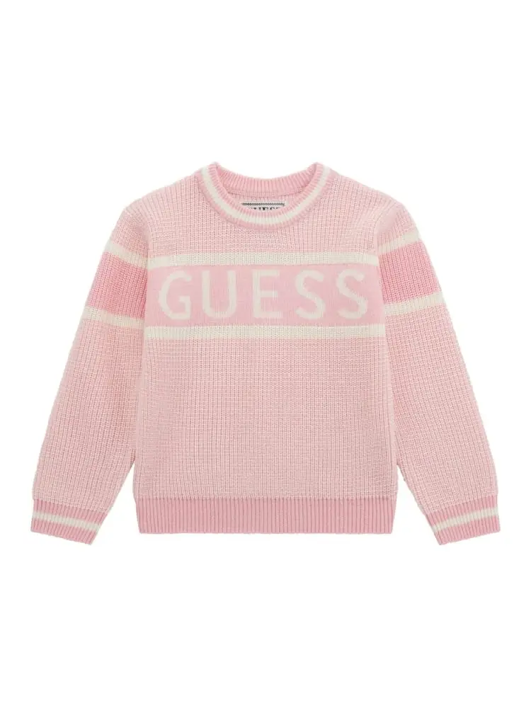 maglia infant/kids rosa girocollo con logo centrale