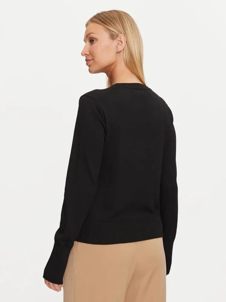 maglia nera donna micro logo miniatura 2