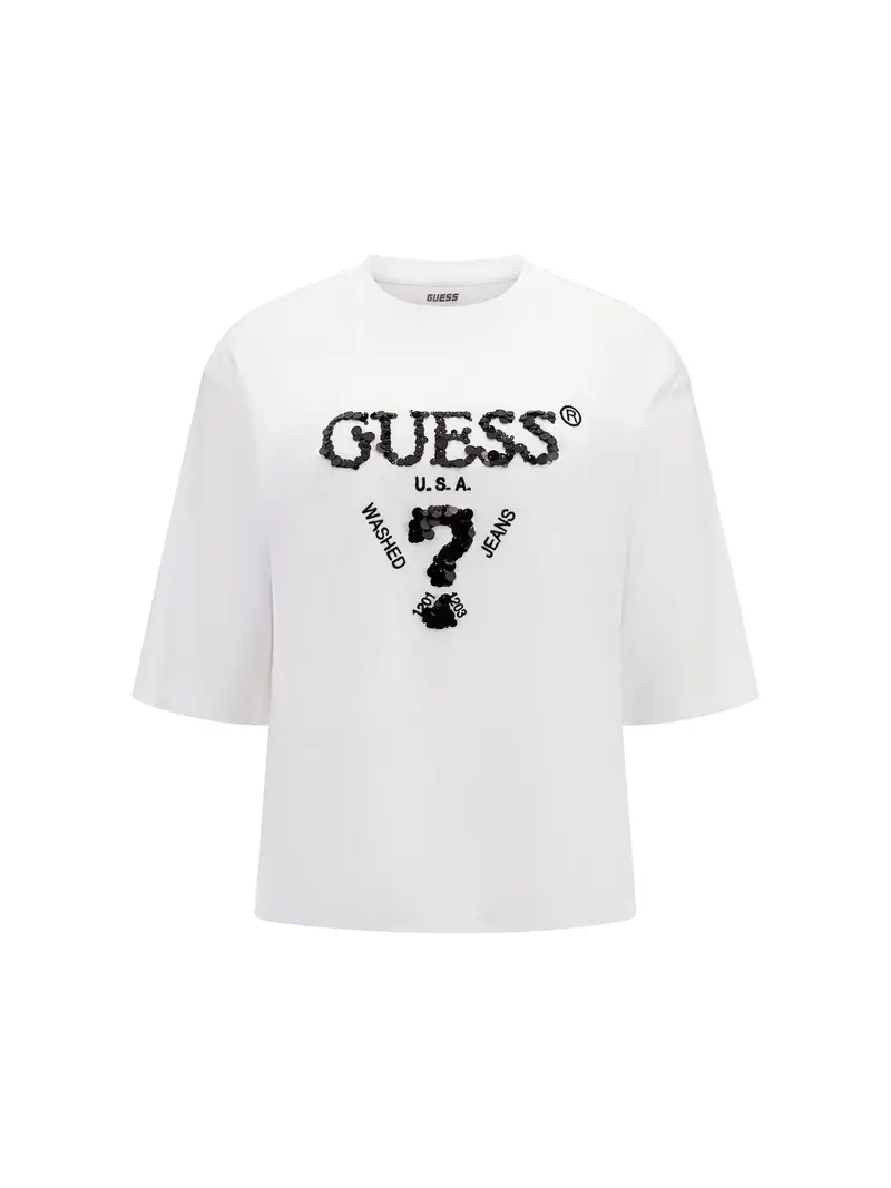 GUESS Maglietta 'AURELIE'  nero / bianco