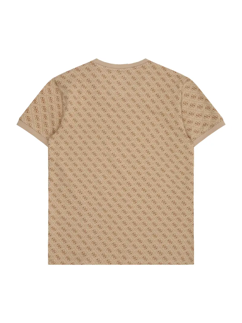 Maglietta beige chiaro / marrone / rosso / nero miniatura 2