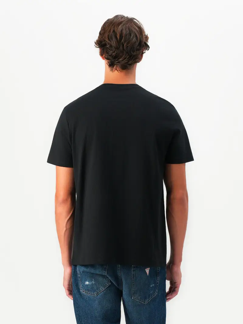 Maglietta beige / nero miniatura 3