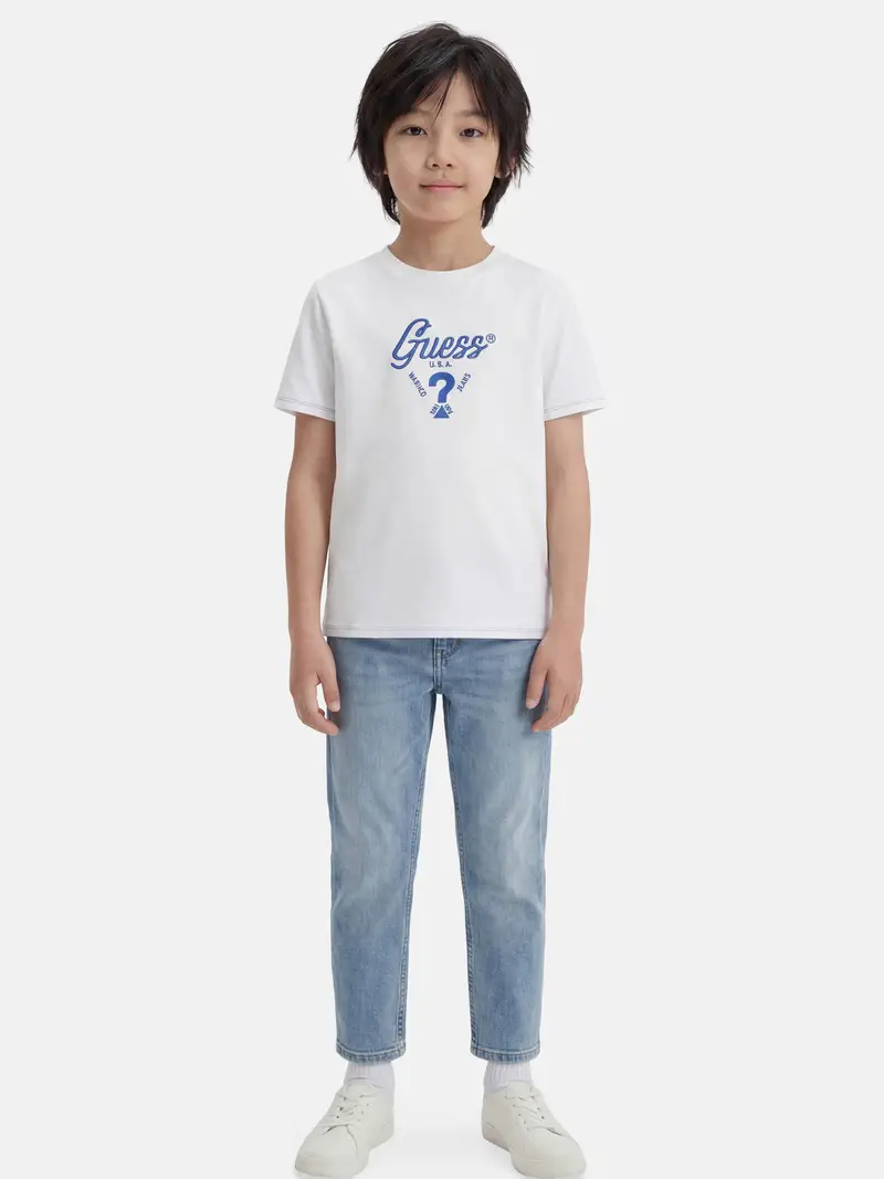 Maglietta blu / bianco miniatura 2