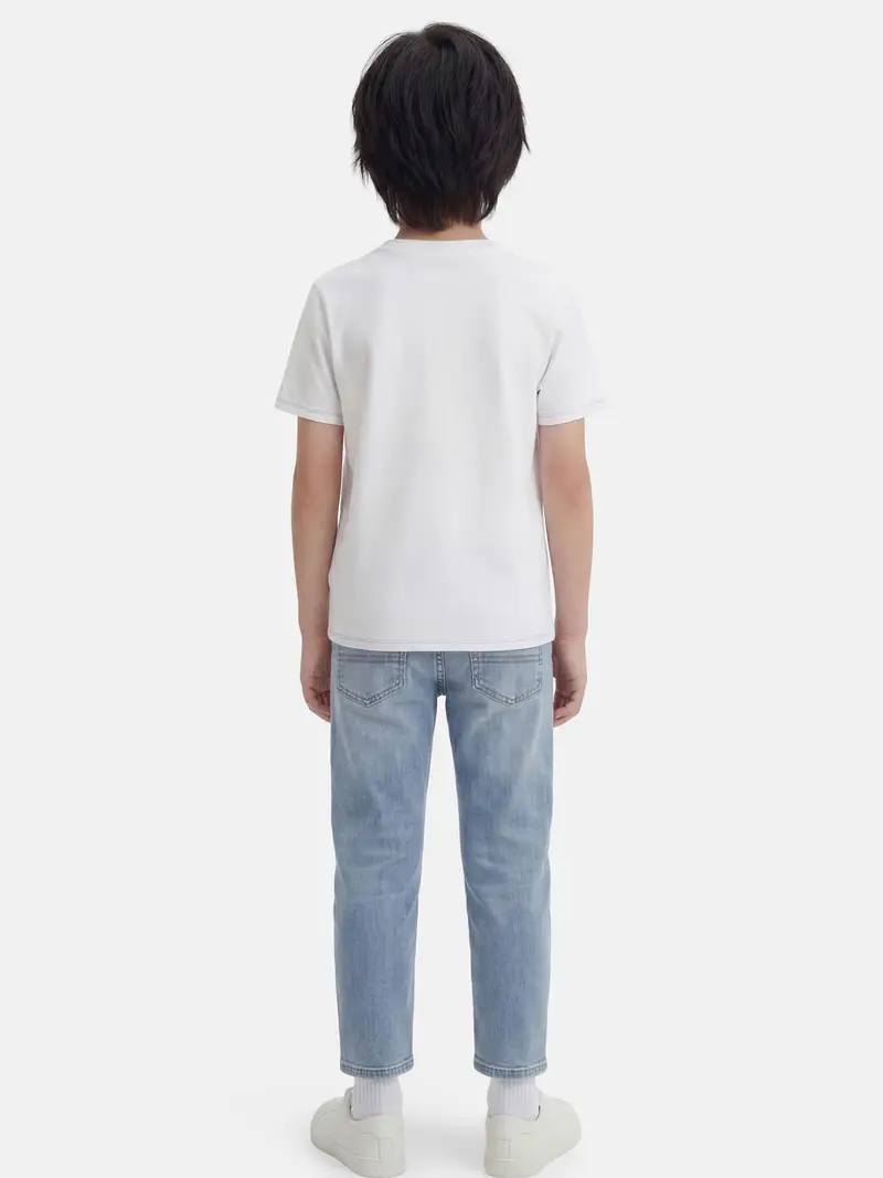 Maglietta blu / bianco miniatura 3