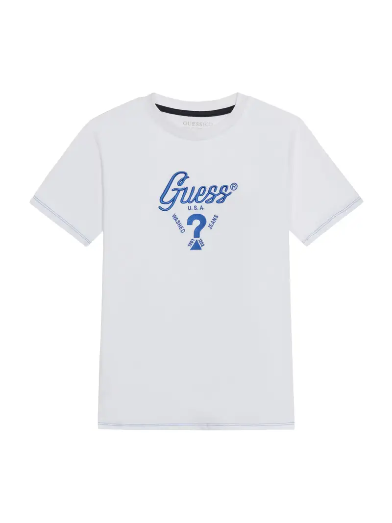 Maglietta blu / bianco