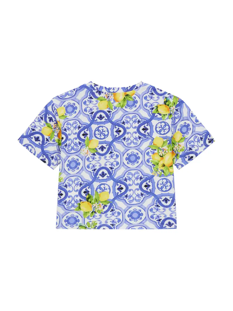 Maglietta blu / giallo / bianco miniatura 2