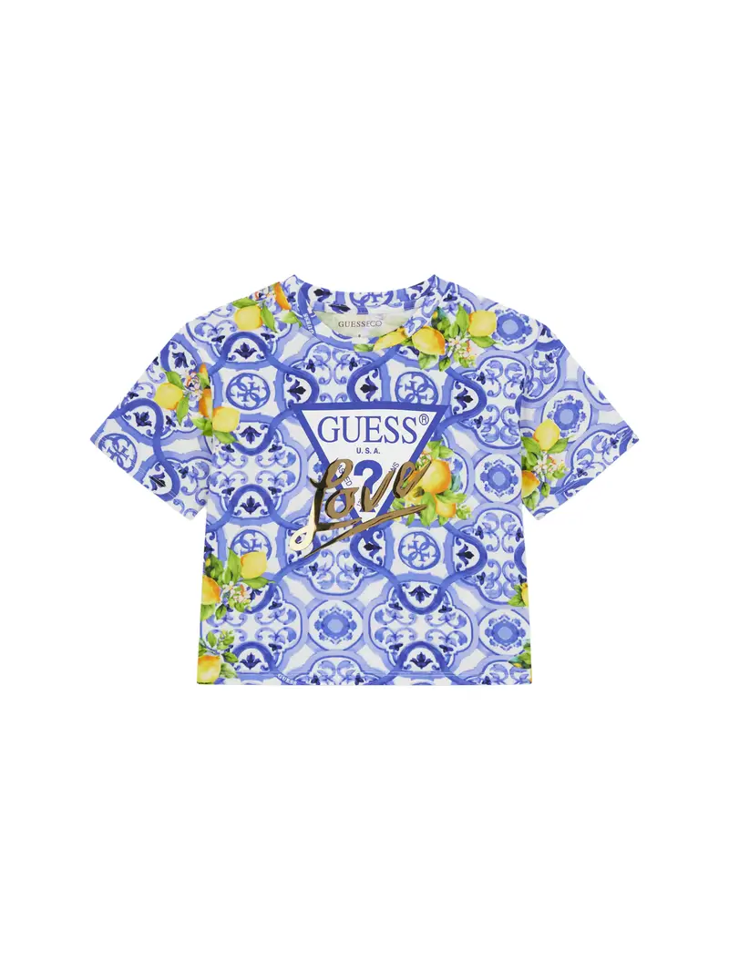 Maglietta blu / giallo / bianco