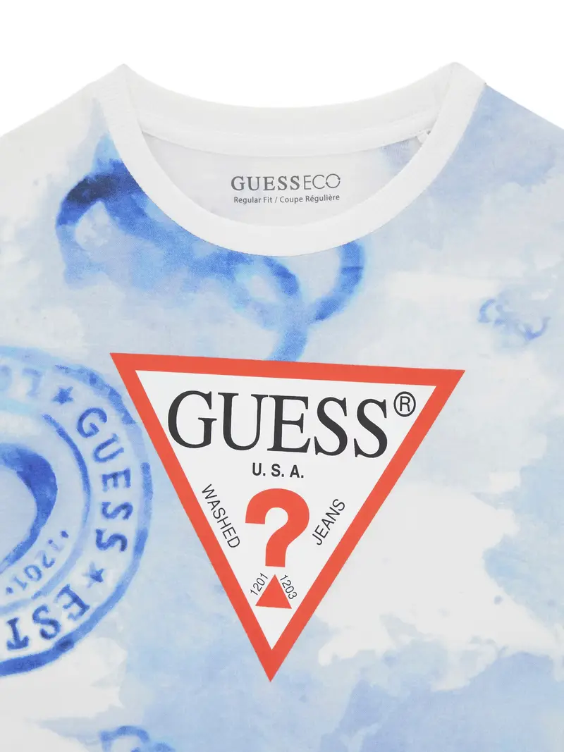 Maglietta blu / rosso / nero / bianco miniatura 3