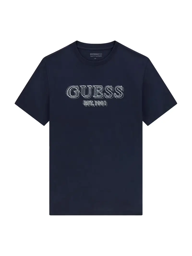 Maglietta blu scuro / bianco