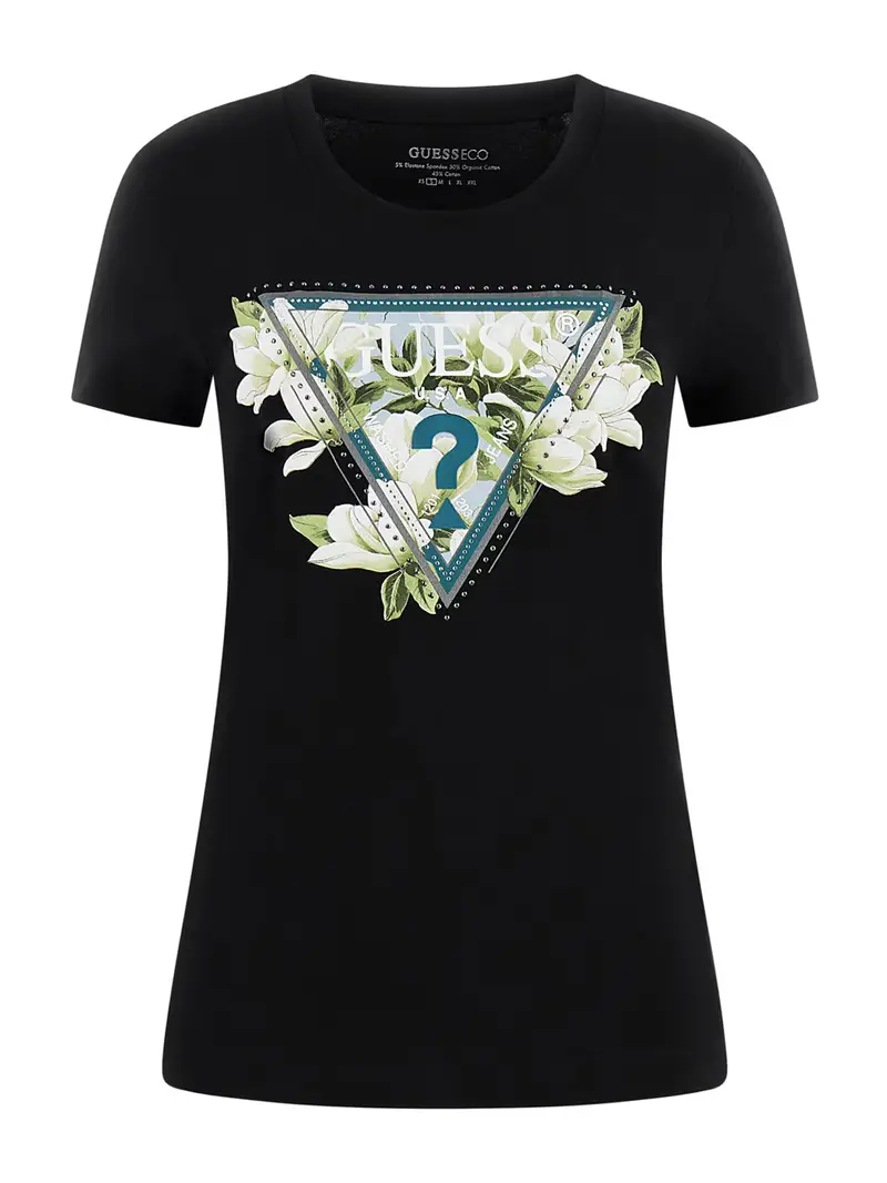 Maglietta 'CAMELIA' écru / petrolio / verde chiaro / nero Écru