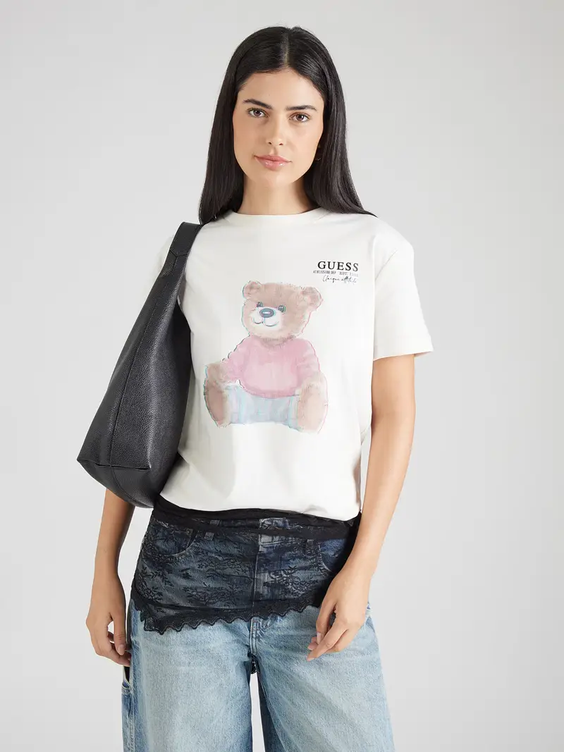 Maglietta CARLA crema / marrone chiaro / rosa / nero miniatura 2