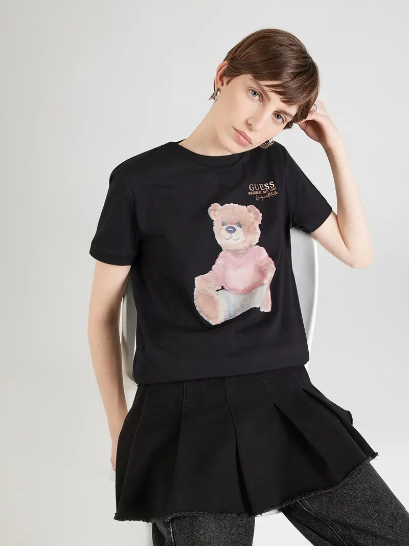 Maglietta CARLA rosa chiaro / nero miniatura 2