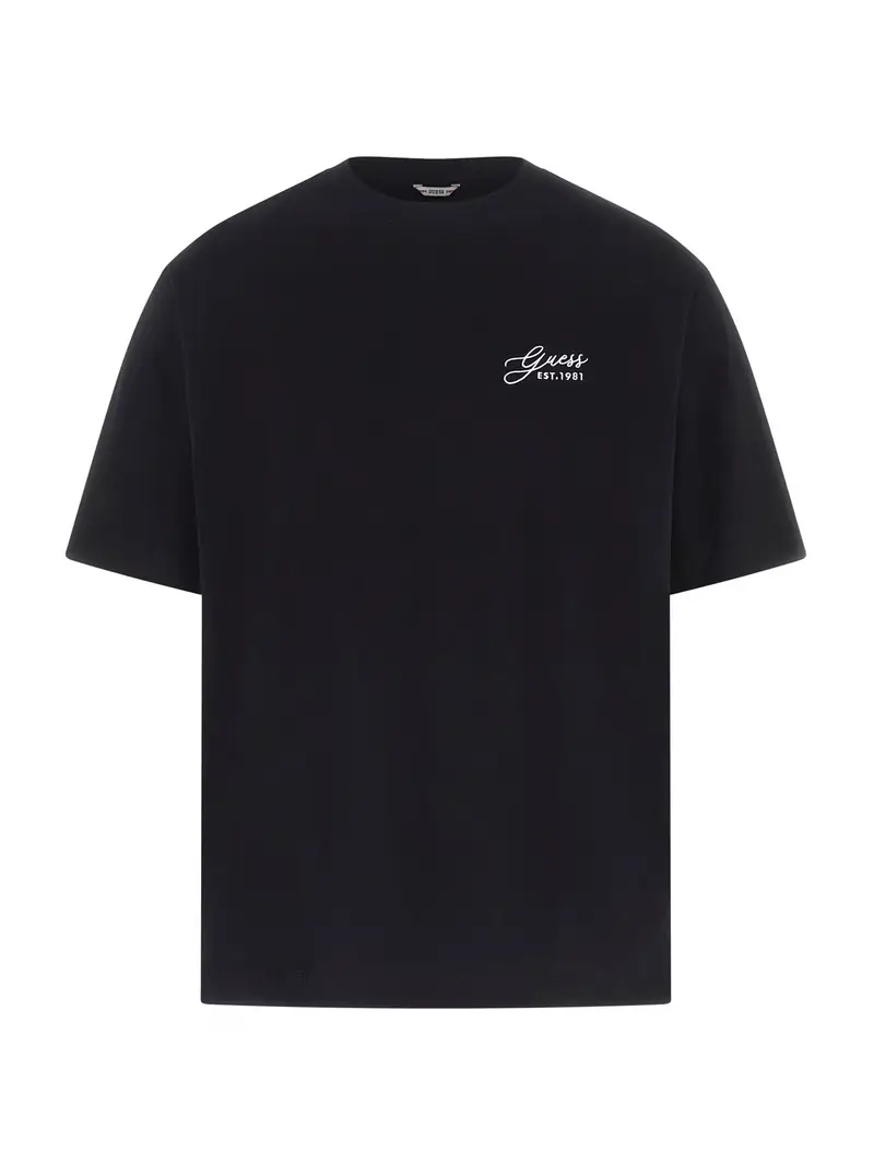 Guess Maglietta Uomo Nero con Design Moderno