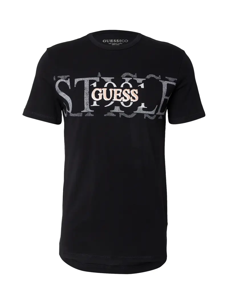 GUESS Maglietta crema / nero / offwhite
