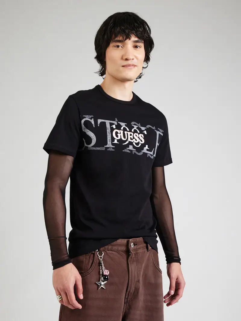 Maglietta crema / nero / offwhite miniatura 2