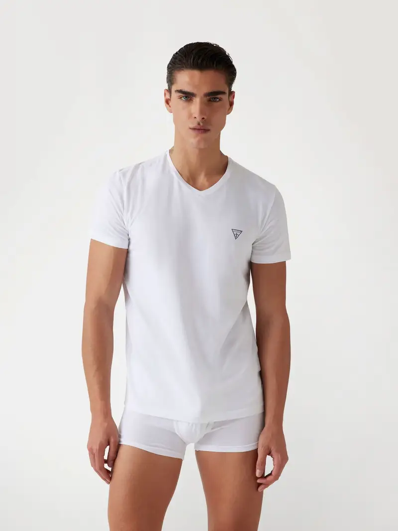 Maglietta intima Caleb bianco miniatura 2