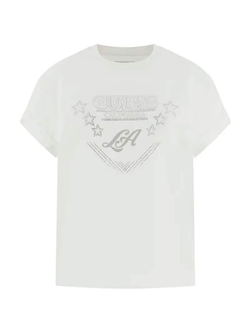 Maglietta 'LA STARS' greige / bianco