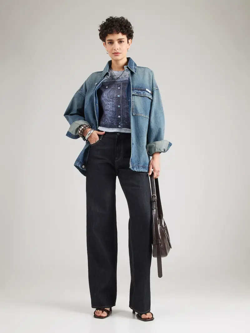 Maglietta marino / blu denim / blu chiaro miniatura 2