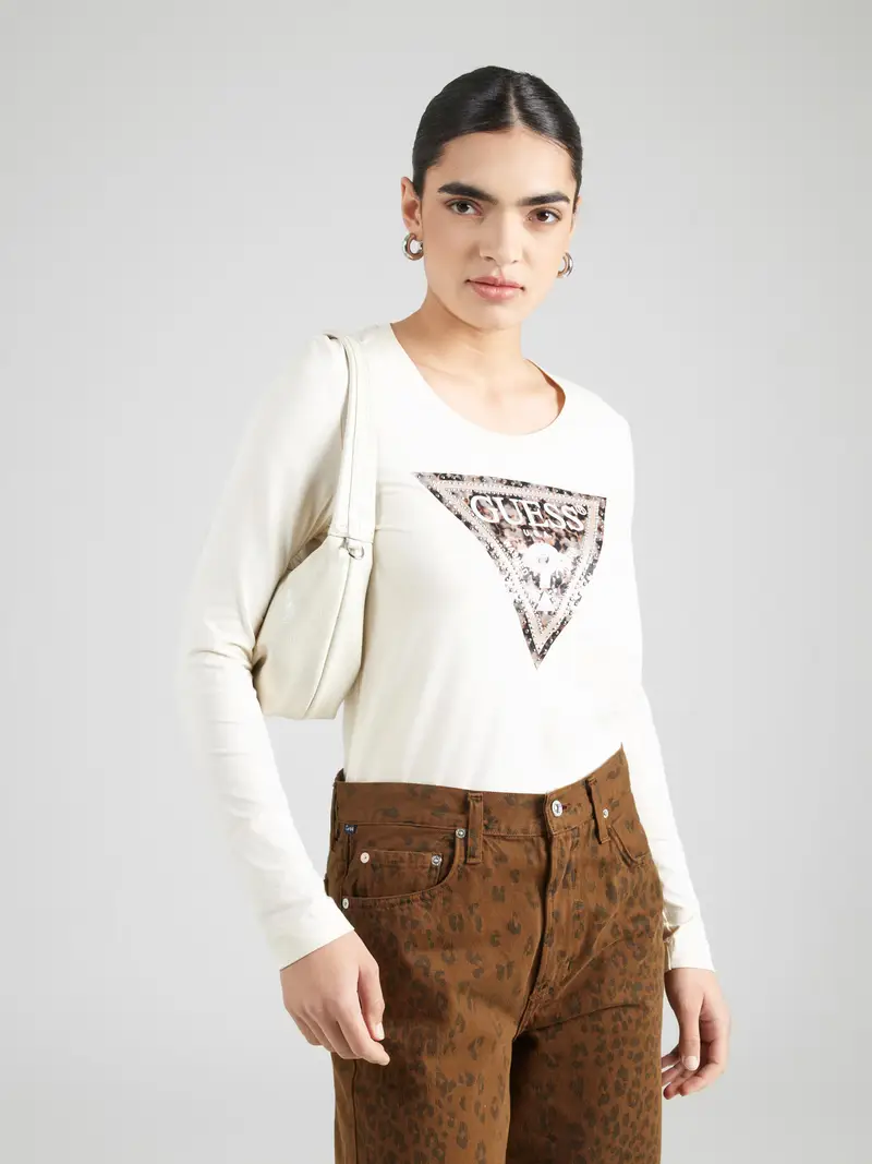 Maglietta marrone / cappuccino / nero / bianco miniatura 2