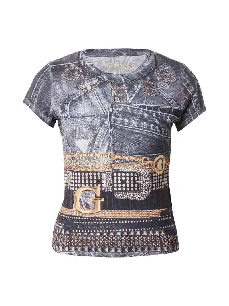 Maglietta marrone / marrone scuro / nero / bianco