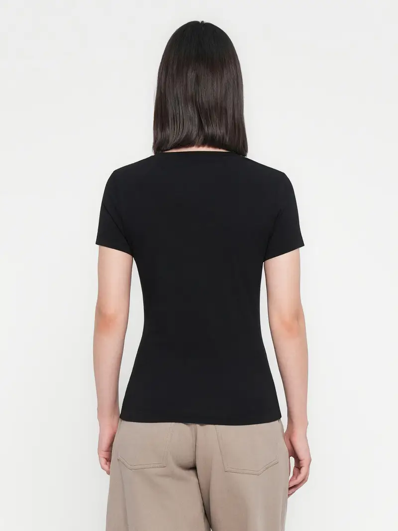 Maglietta marrone / oro / nero / bianco miniatura 3