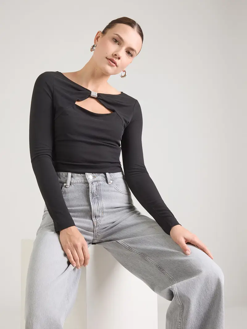 Maglietta 'MILENA' nero miniatura 2