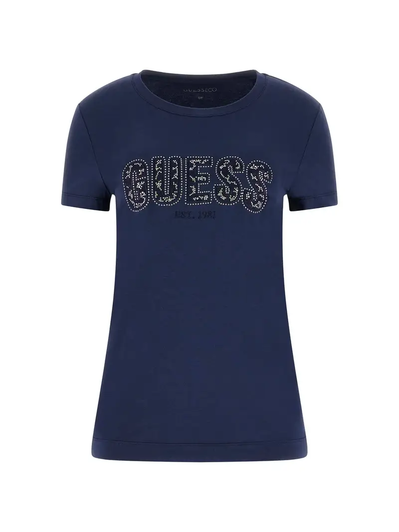 Maglietta navy / argento