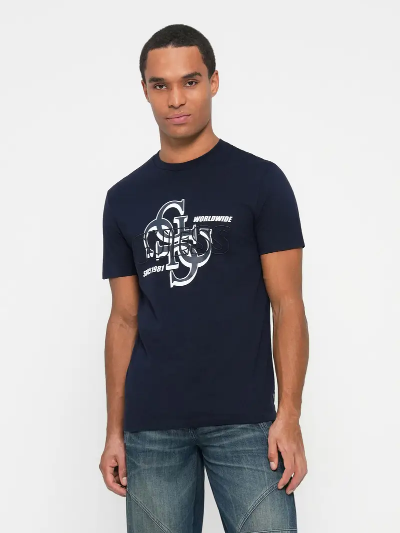 Maglietta navy / bianco miniatura 2