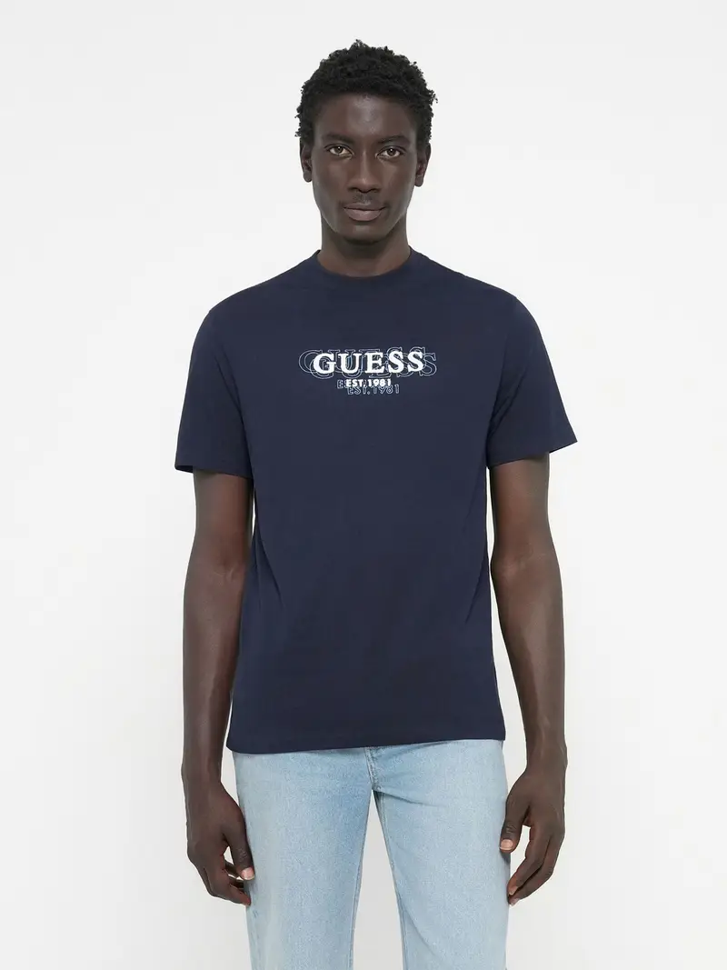 Maglietta navy / blu reale / bianco miniatura 2