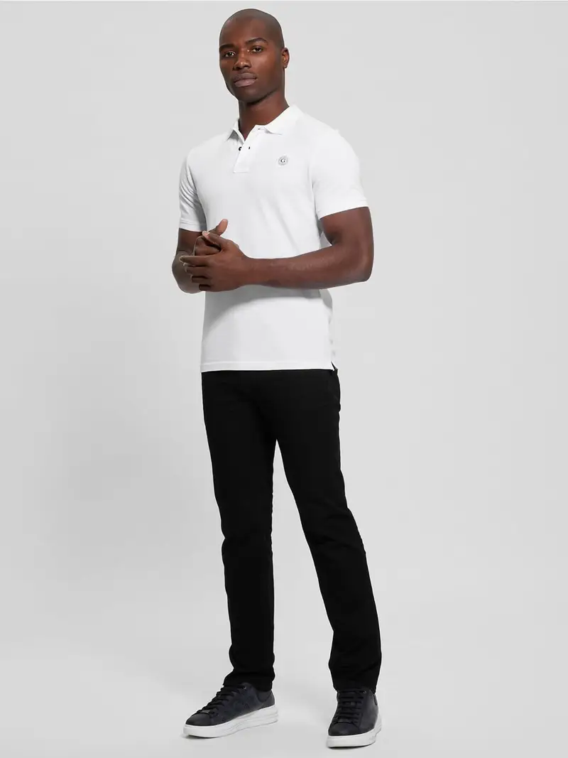 GUESS Maglietta  nero / bianco