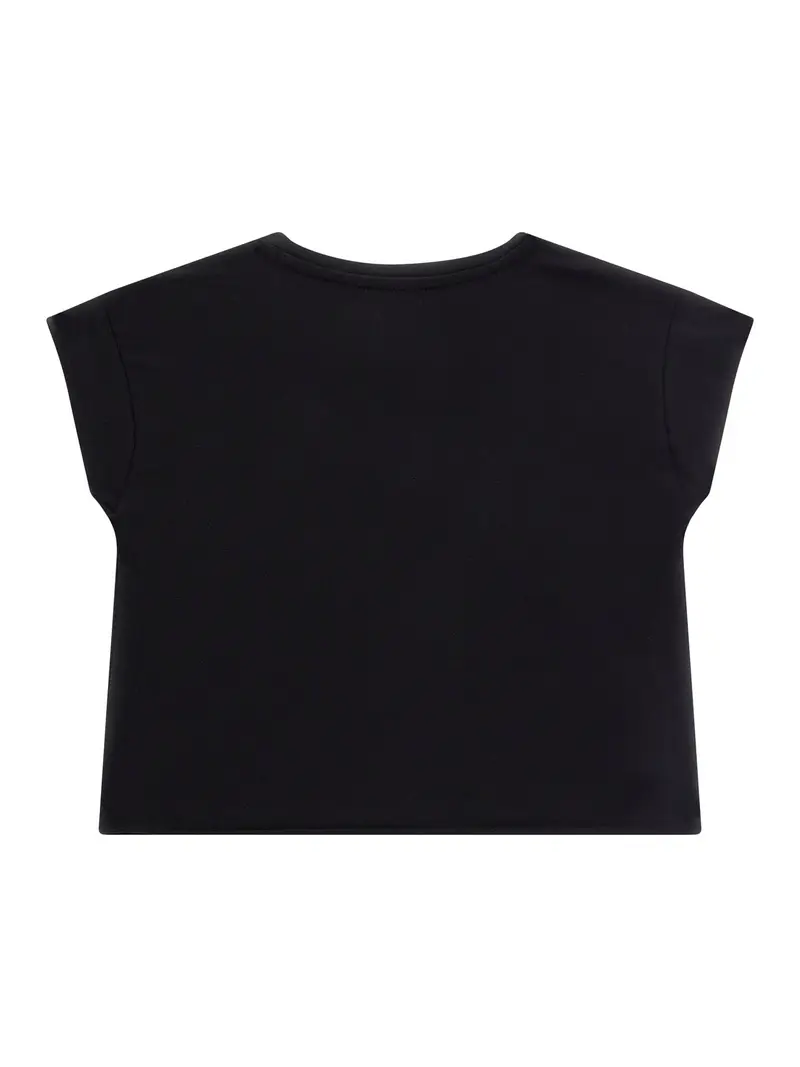 Guess Maglietta nera con logo ricamato miniatura 2
