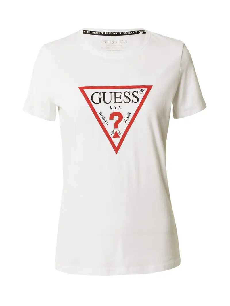 GUESS Maglietta  rosso / nero / bianco