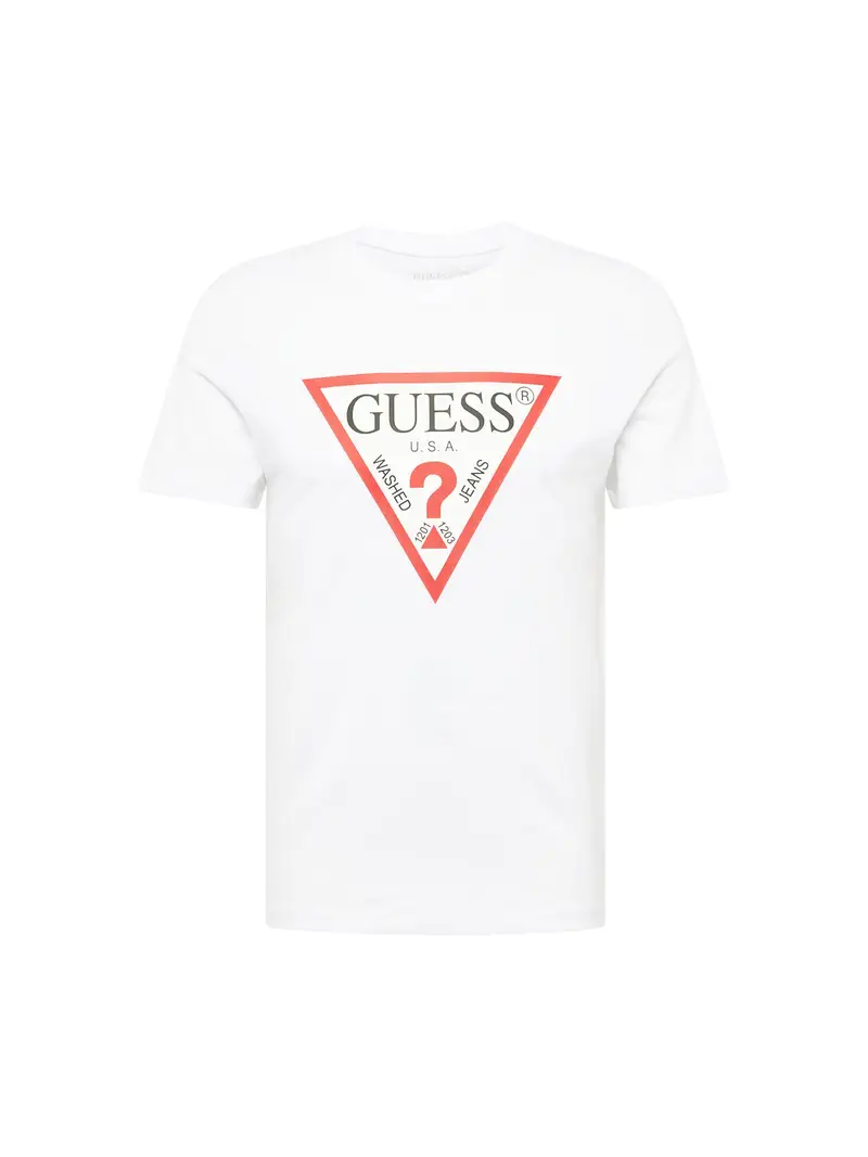 GUESS Maglietta  rosso / nero / bianco