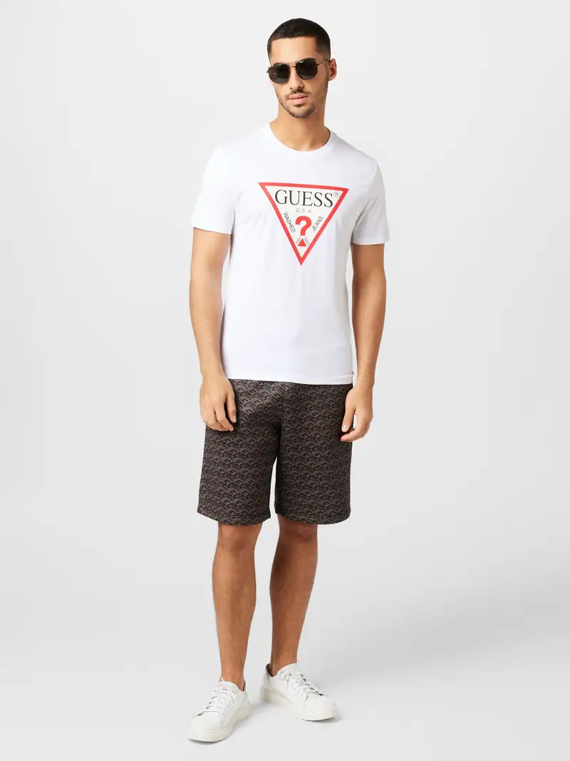 GUESS Maglietta rosso / nero / bianco miniatura 3