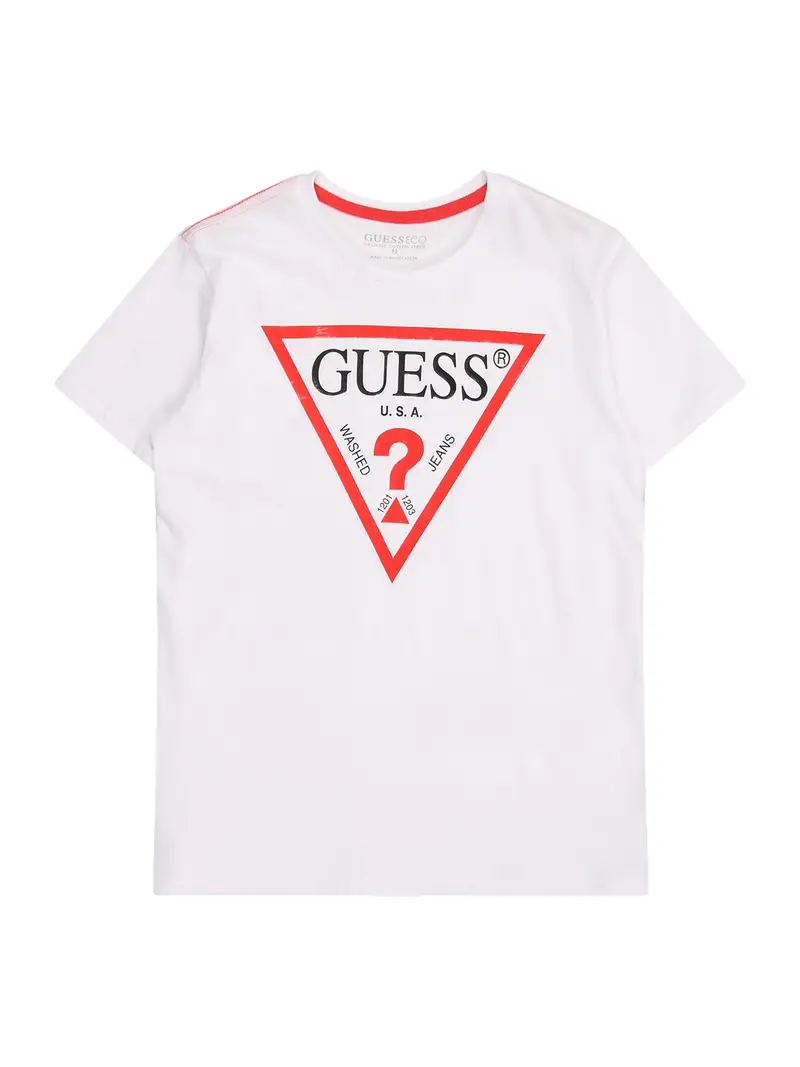 GUESS Maglietta  rosso / nero / bianco