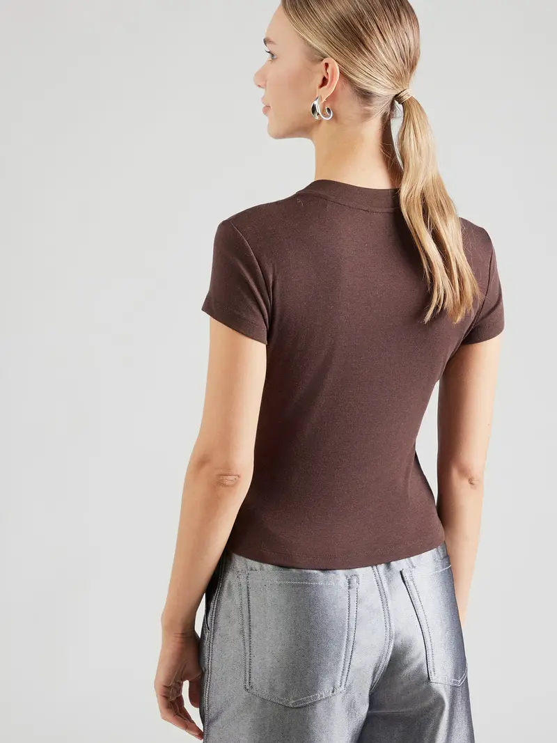 Guess Maglietta Donna cioccolato con dettagli in pietre ornamentali miniatura 3