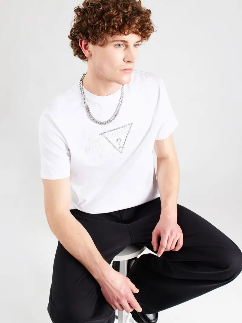 Maglietta verde pastello / nero / bianco miniatura 2