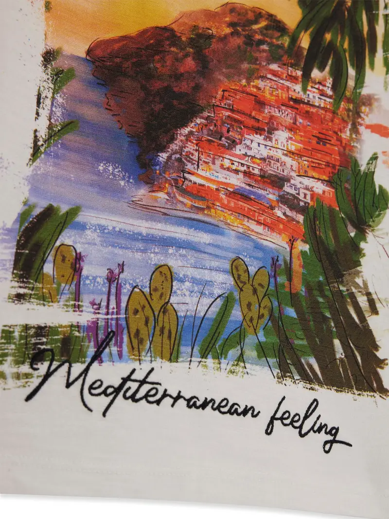 Maglietta verde scuro / aragosta / nero / offwhite miniatura 2