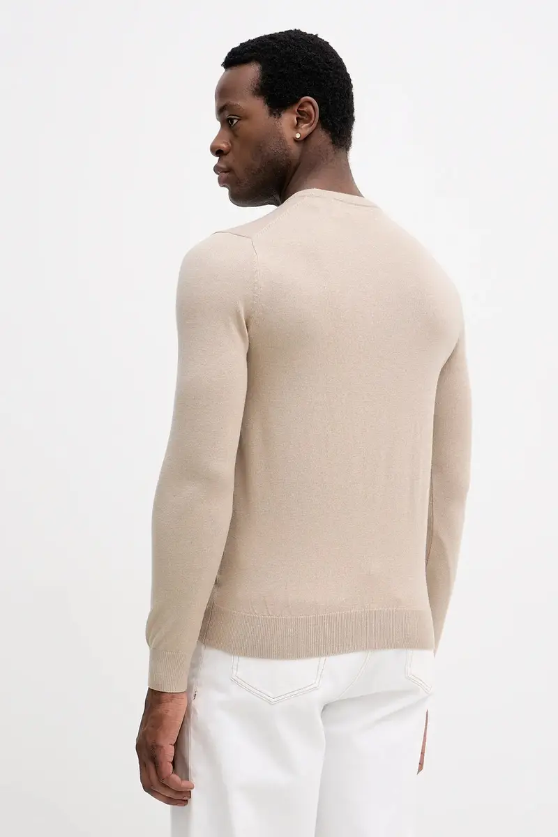 maglione con aggiunta di seta DANIEL Beige miniatura 3