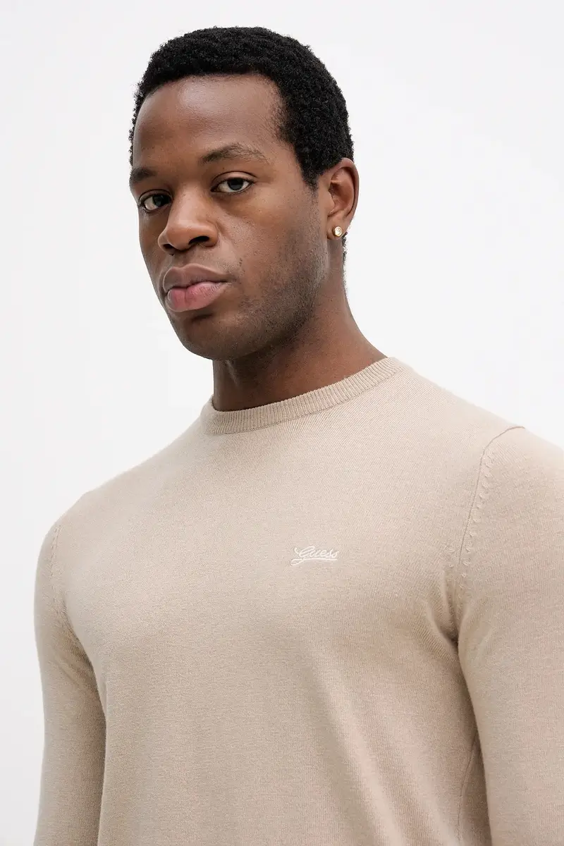 maglione con aggiunta di seta DANIEL Beige miniatura 4