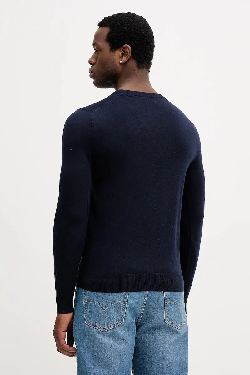 maglione con aggiunta di seta DANIEL Blu navy miniatura 3