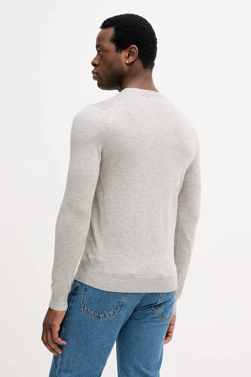 maglione con aggiunta di seta DANIEL Grigio miniatura 3