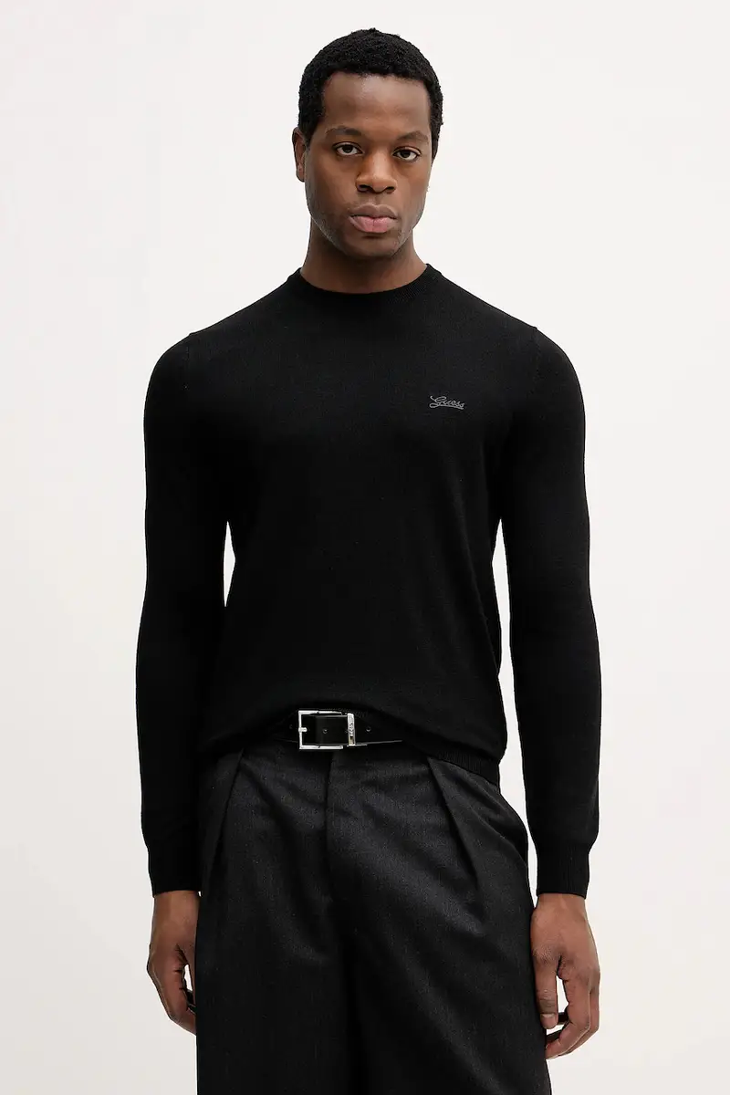 maglione con aggiunta di seta DANIEL Nero