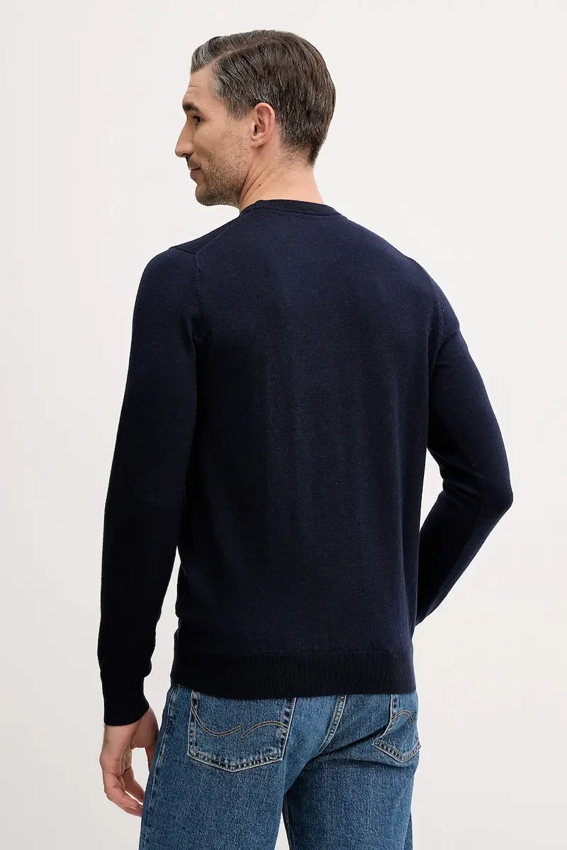 maglione con aggiunta di seta HAMMOND Blu navy miniatura 3