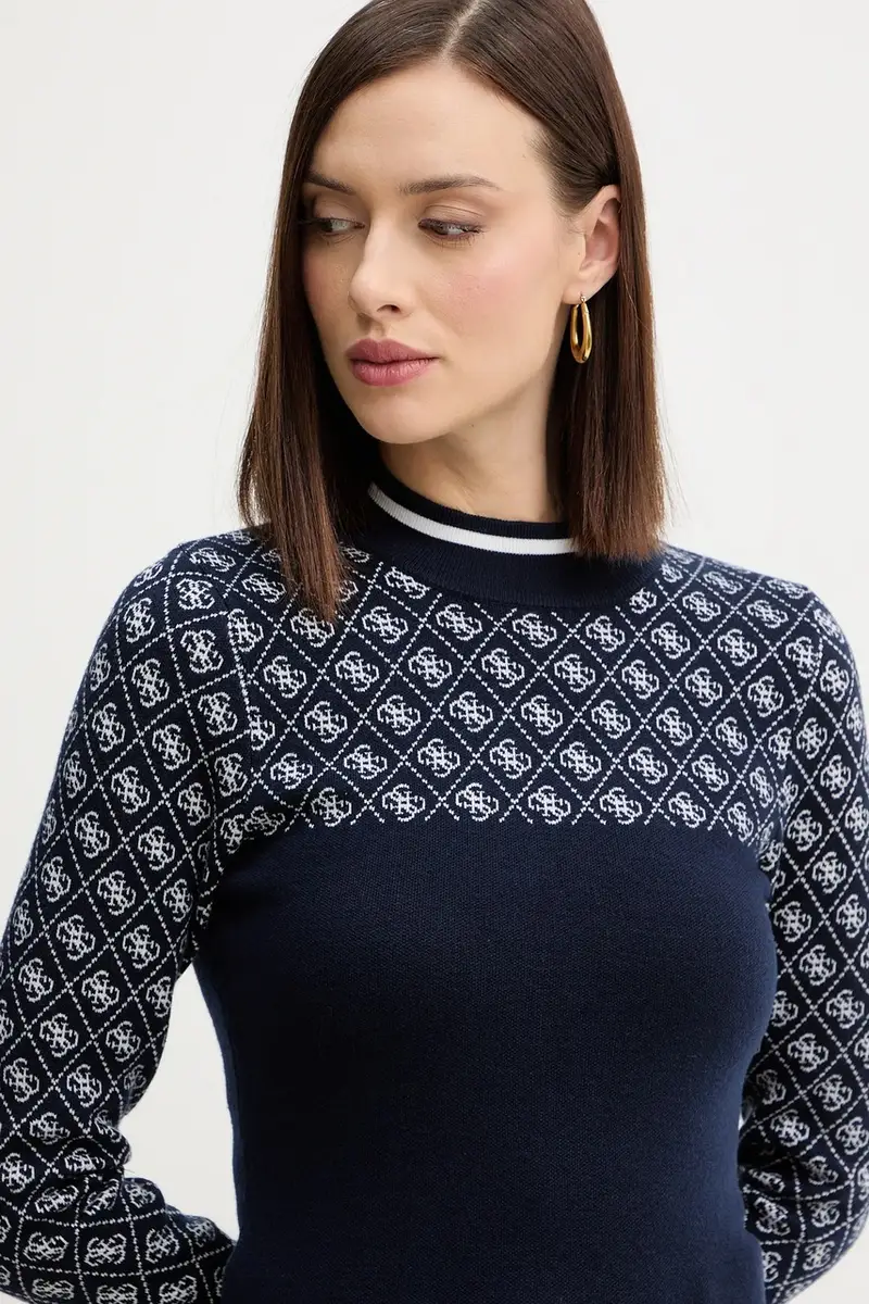 maglione con lana AUBREY colore blu navy W5BR24 Z3JD2 miniatura 4