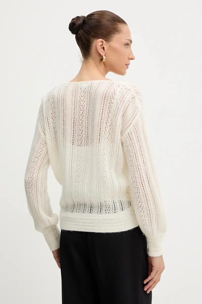 maglione con lana IZABELLA colore beige W5BR90 Z3HQ0 miniatura 3