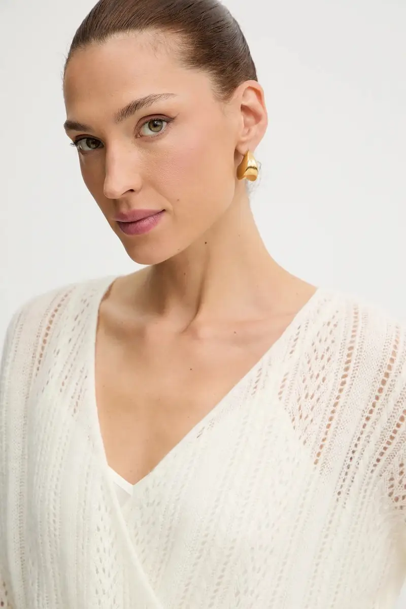 maglione con lana IZABELLA colore beige W5BR90 Z3HQ0 miniatura 4