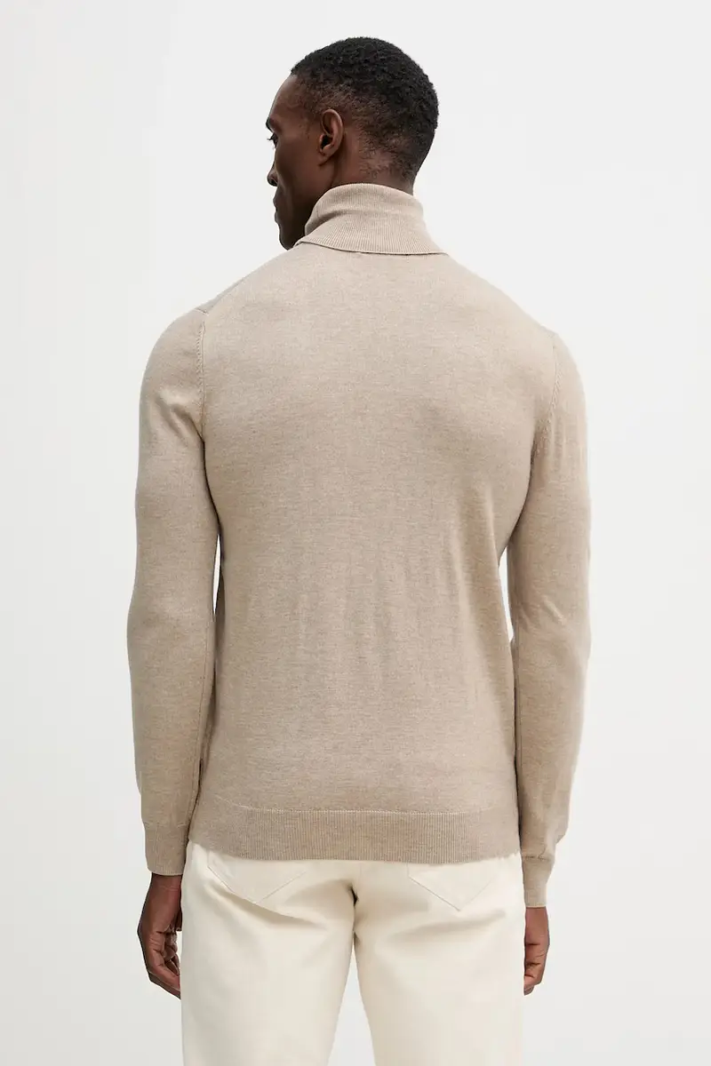 maglione con lana JIM colore beige M5BR09 Z0432 miniatura 3