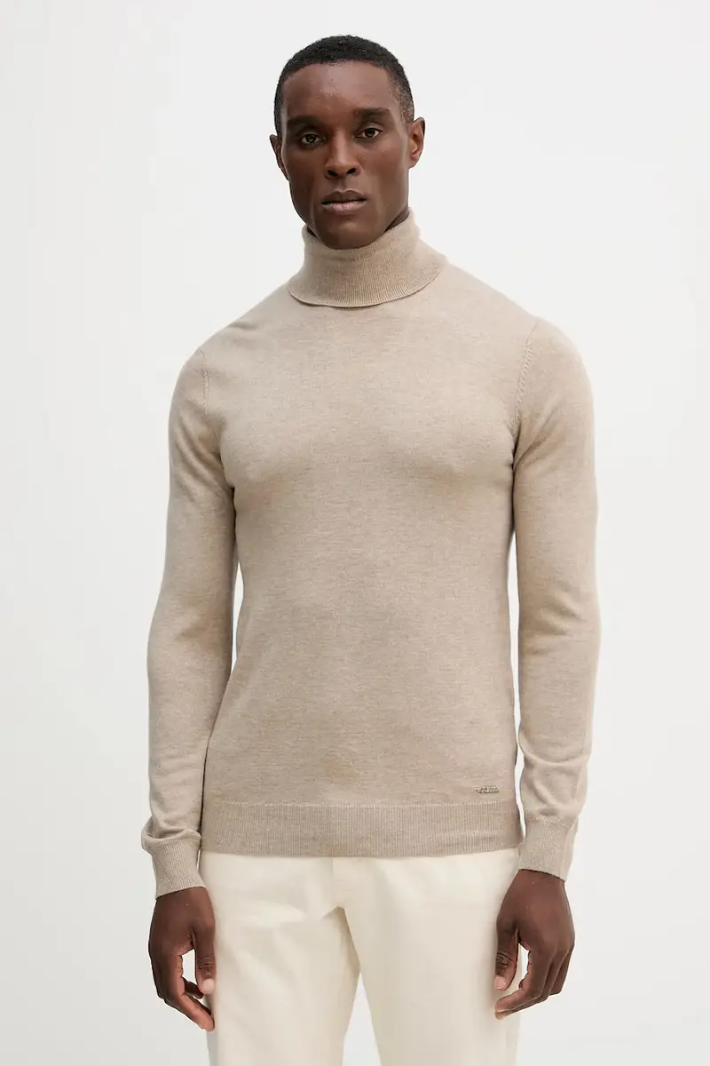 maglione con lana JIM colore beige M5BR09 Z0432