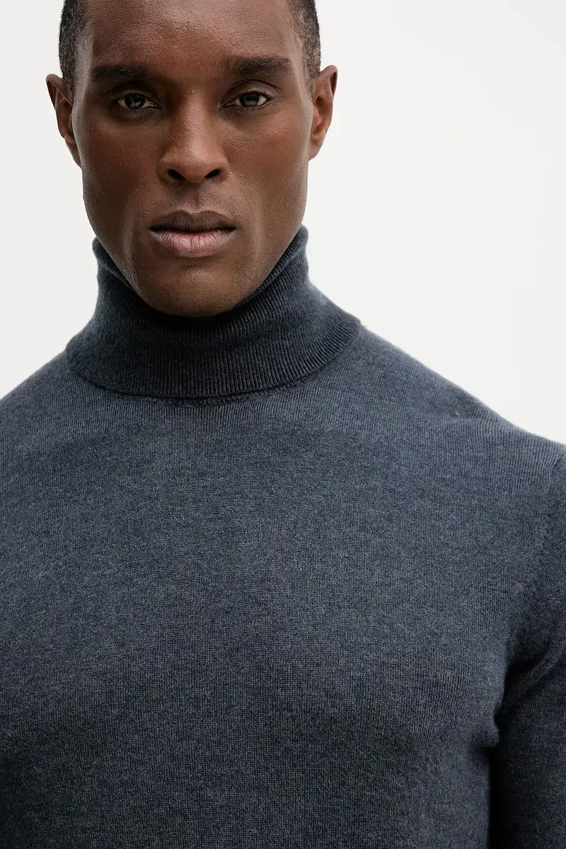 maglione con lana JIM colore grigio M5BR09 Z0432 miniatura 4